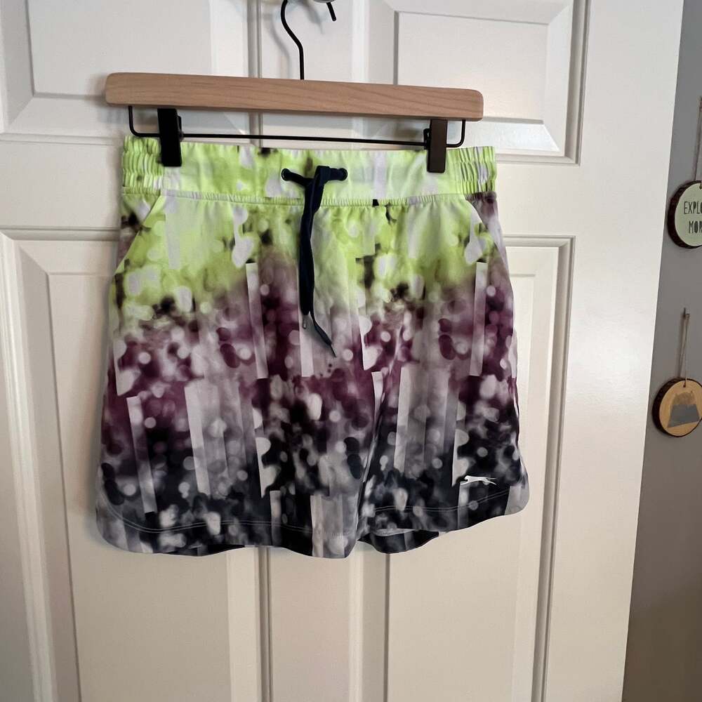 Slazenger Women's Printed Golf‎ Skort Neon Yellow and Purple S